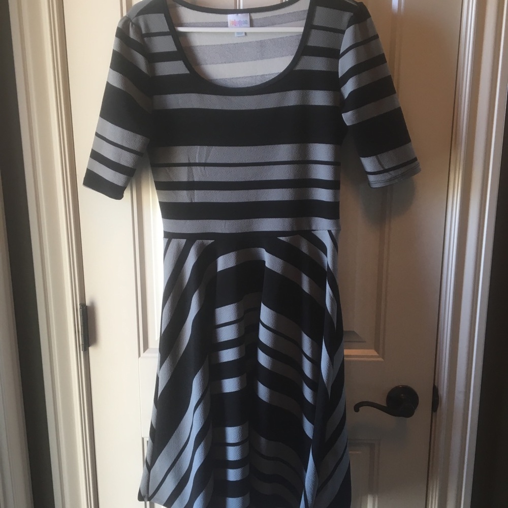 Nicole black and gray dress